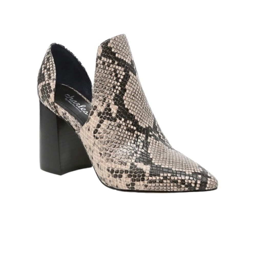 Charles By Charles David Varro bootie snake print 9.5 medium NWB